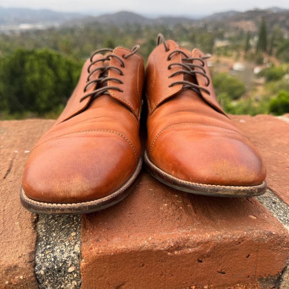 Cole Haan Harrison Grand Cap Toe Oxford Tan Leather Shoes C24120 Mens 10M - Picture 4 of 11